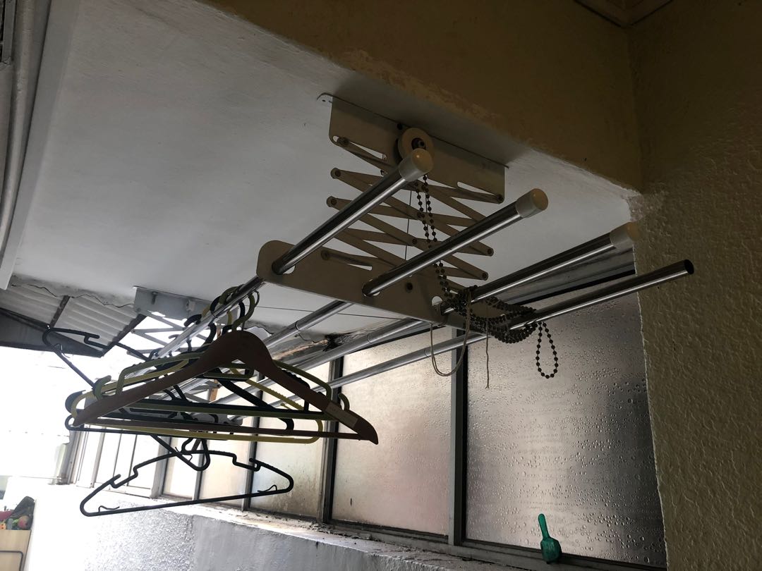 Free Clothes Drying Rack Adjustable Ceiling Mounted Home