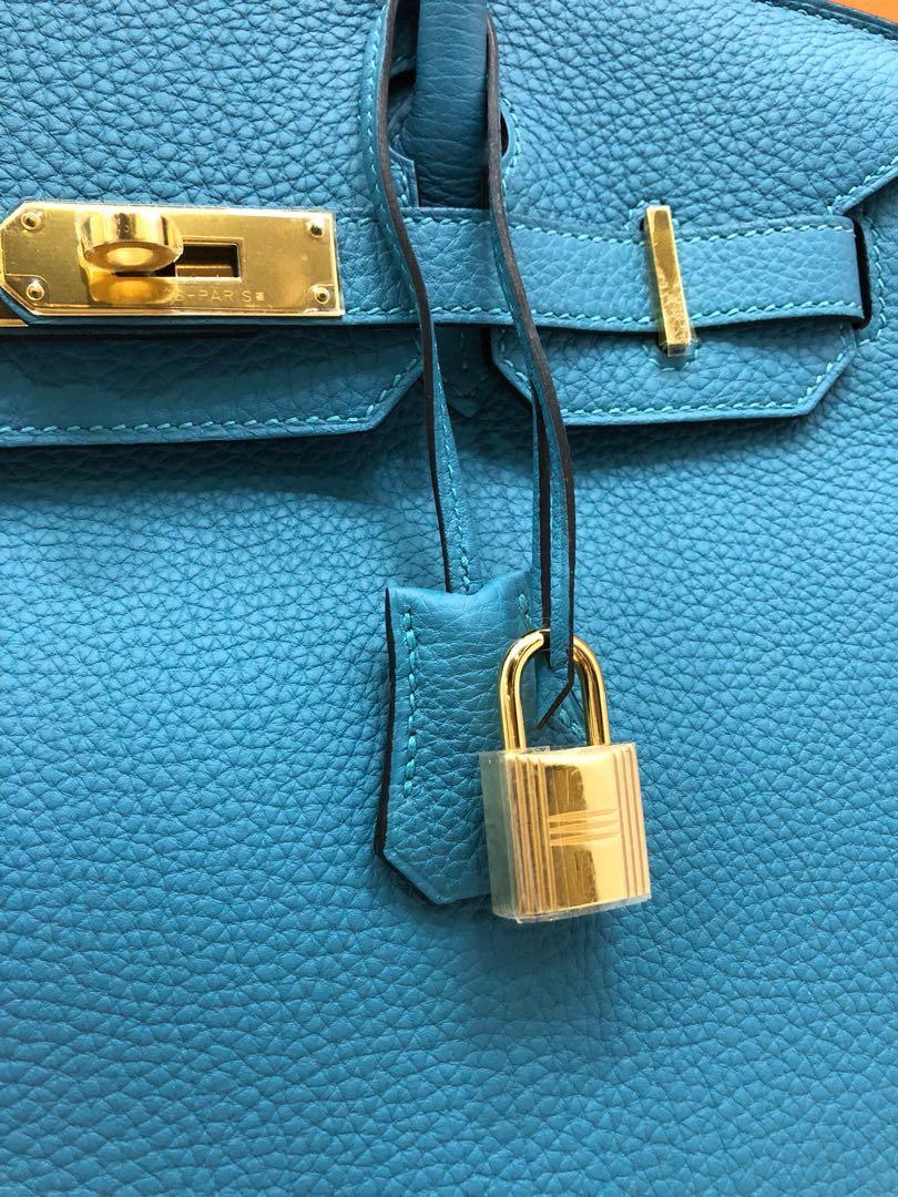 Hermès 30cm Turquoise Birkin Ghillies - Vintage Lux