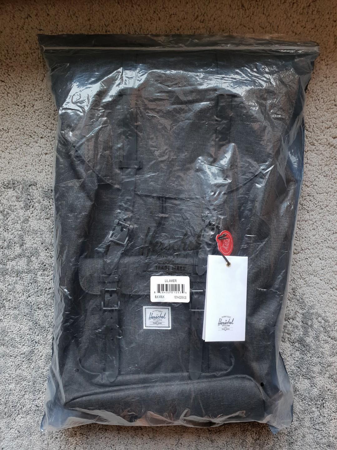 Herschel Backpack Black/Black 25 litres, Men's Fashion, Bags, Backpacks