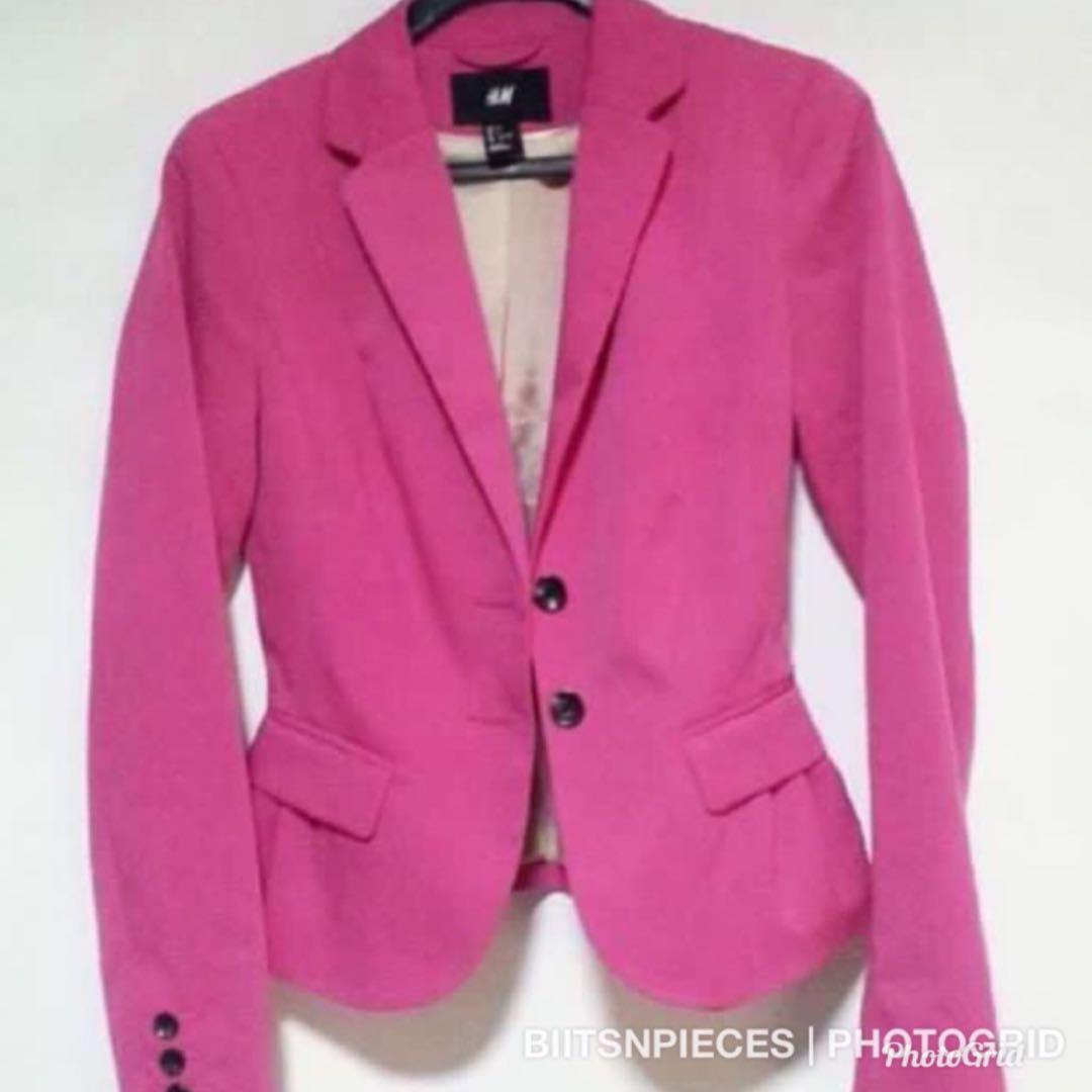 hot pink blazer h&m