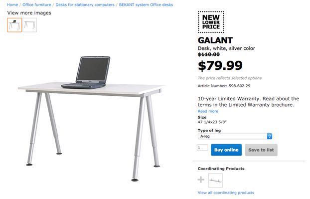 Ikea Office Desk Galant Table Furniture Tables Chairs On Carousell
