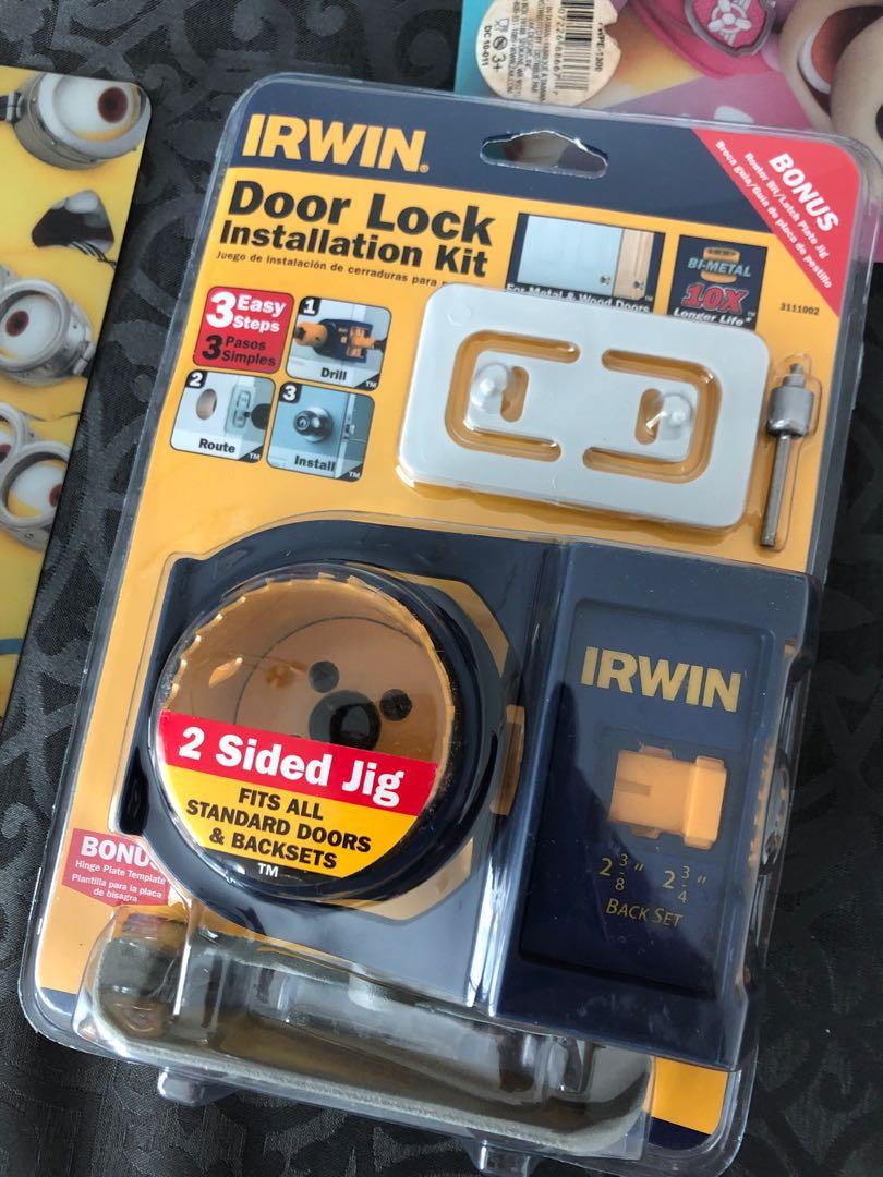 Irwin Door Lock Installation Kit Furniture Others On Carousell