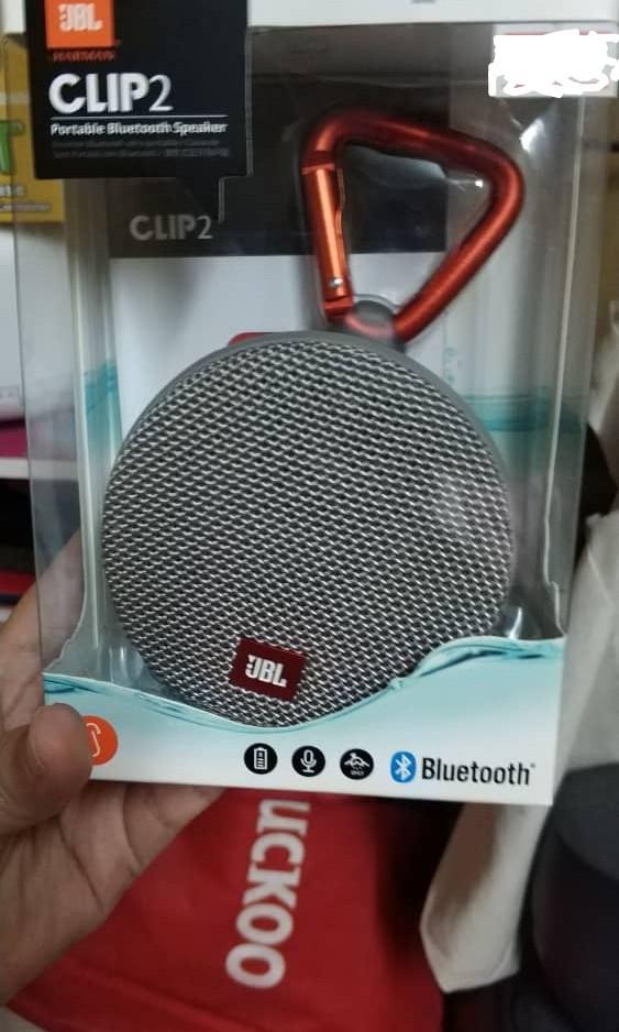 JBL Clip 2 Waterproof Portable Bluetooth Speaker, Audio, Soundbars, Speakers & Amplifiers on