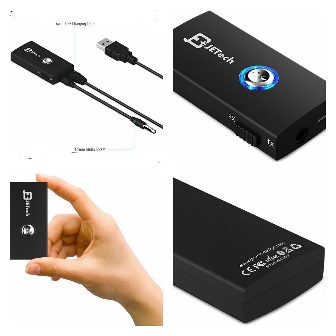 JETech Bluetooth Receiver and Transmitter 2in1 Stereo Audio Bluetooth