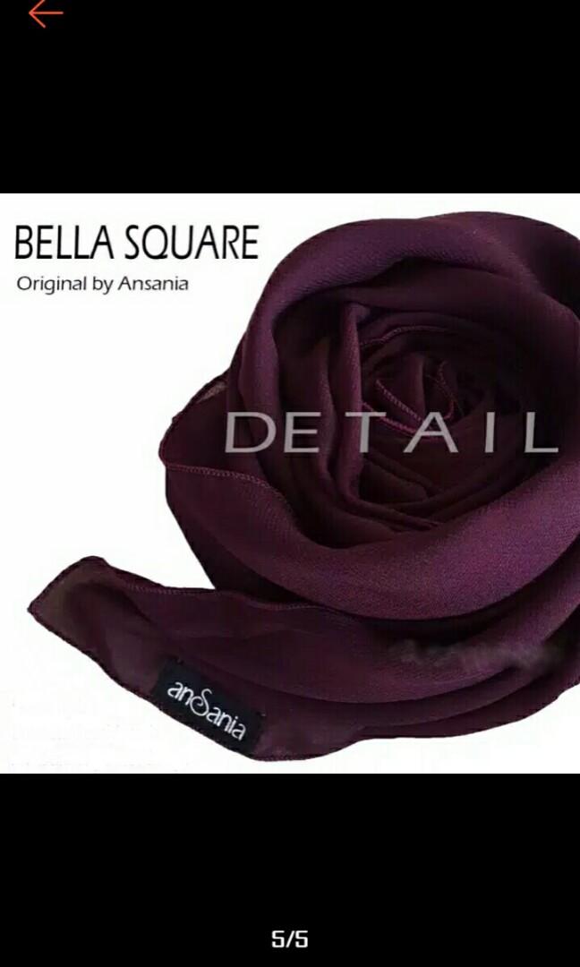 Jilbab Bella Square Jilbab Polycotton Jilbab Segi Empat Bella