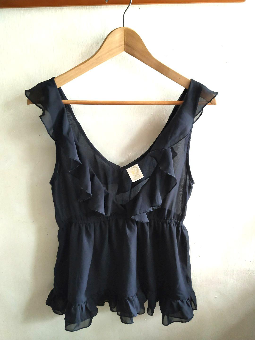 sheer black camisole