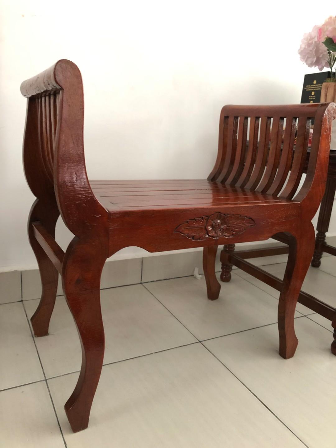 Kerusi Kayu Jati Home Furniture Furniture On Carousell