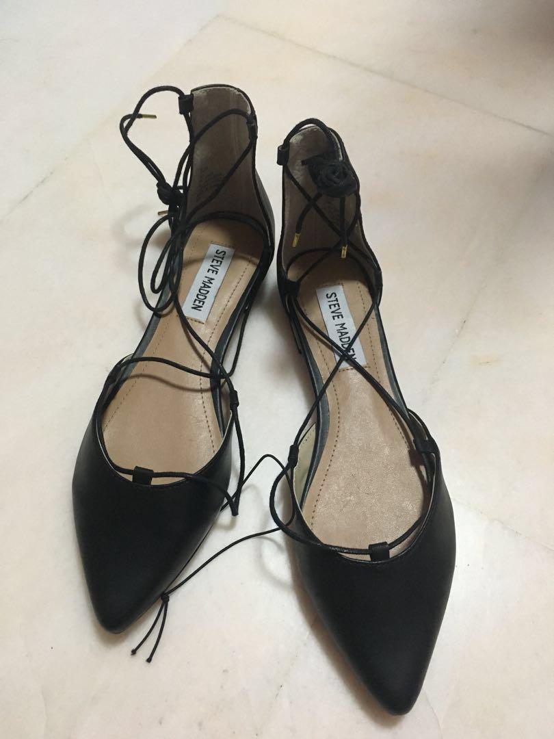 steve madden lace up flats