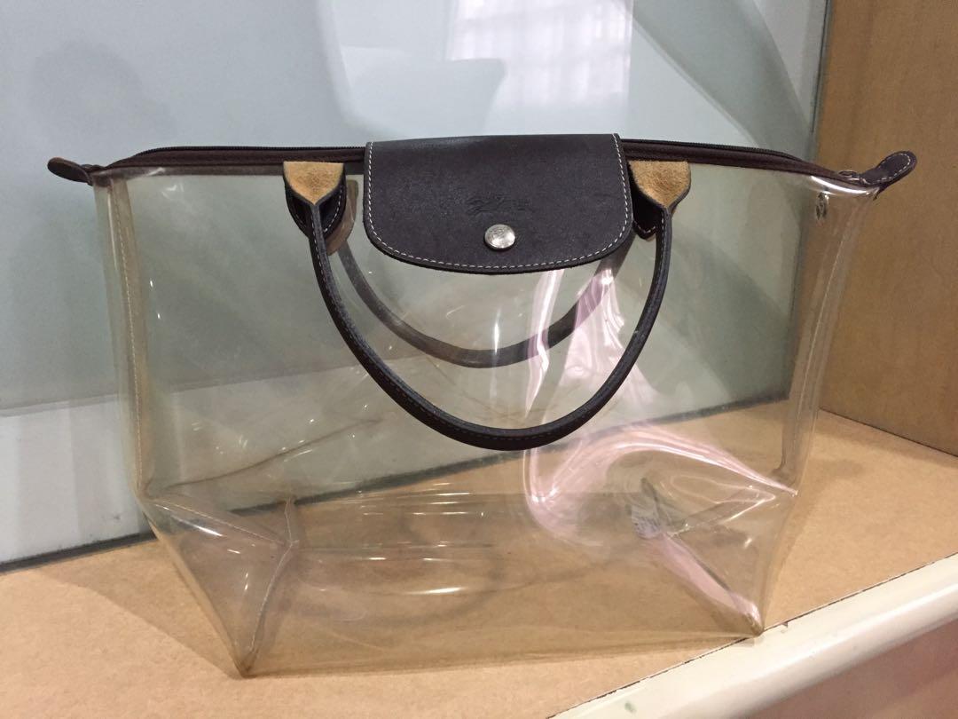 Transparent store longchamp bag