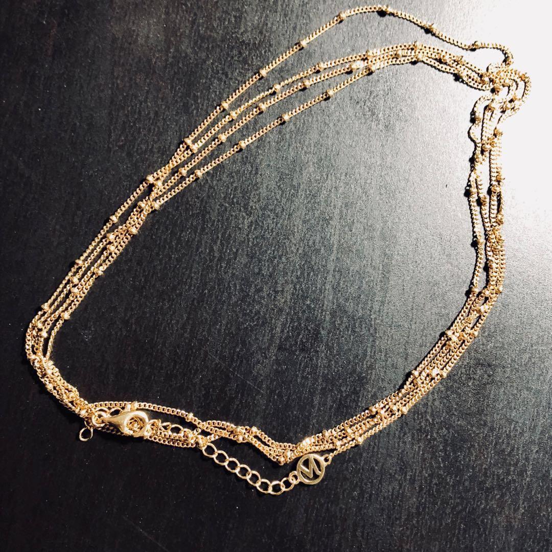 Mejuri Long Spheres Necklace Solid Yellow Gold, Women's Fashion