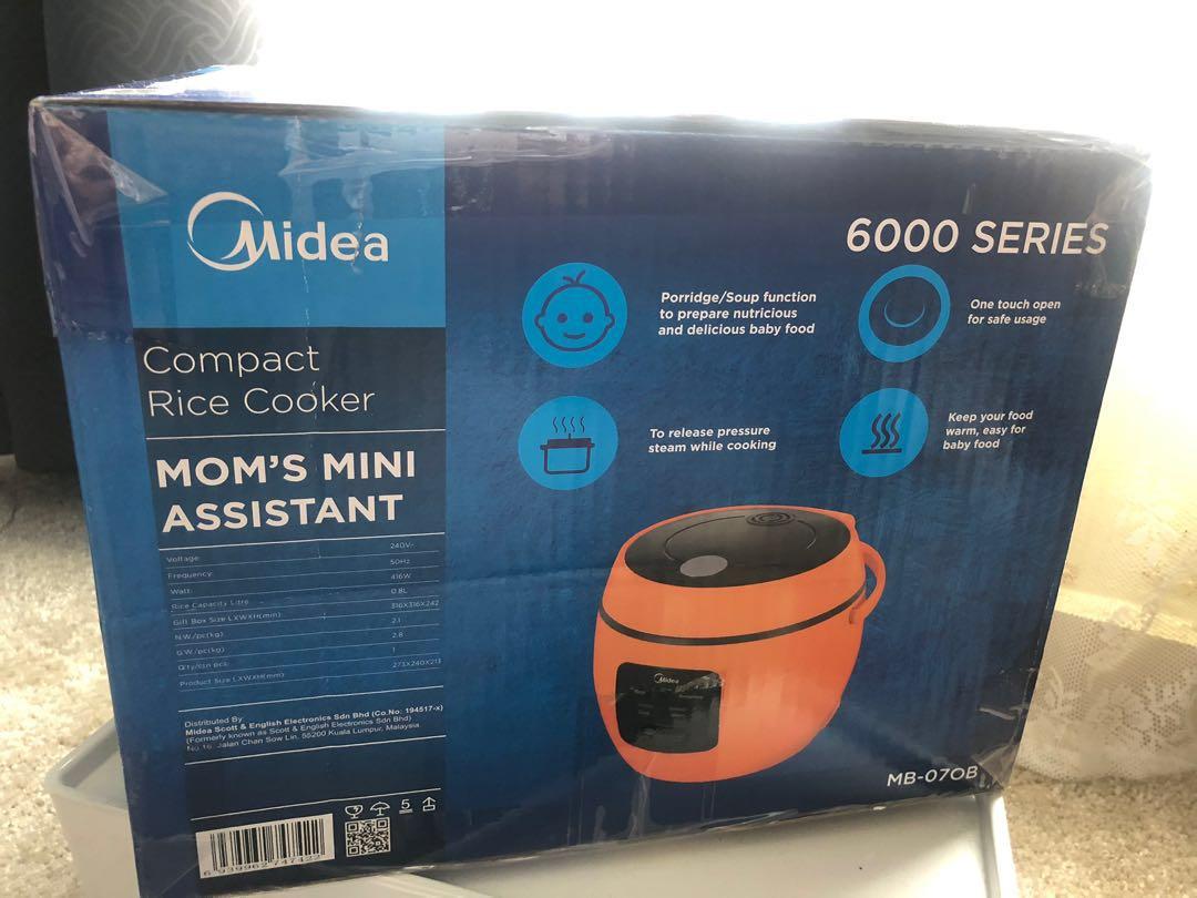 MIDEA MINI RICE COOKER MB070B 0.8L i, TV & Home Appliances, Kitchen