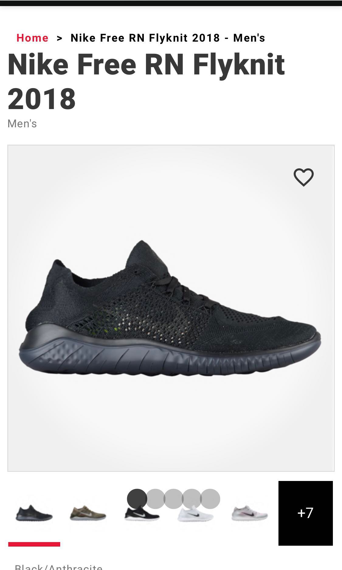 nike free rn flyknit triple black