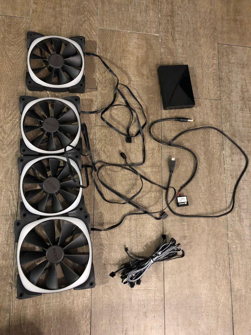 Nzxt Hue Plus Aer Rgb Fans Electronics Computer Parts Accessories On Carousell