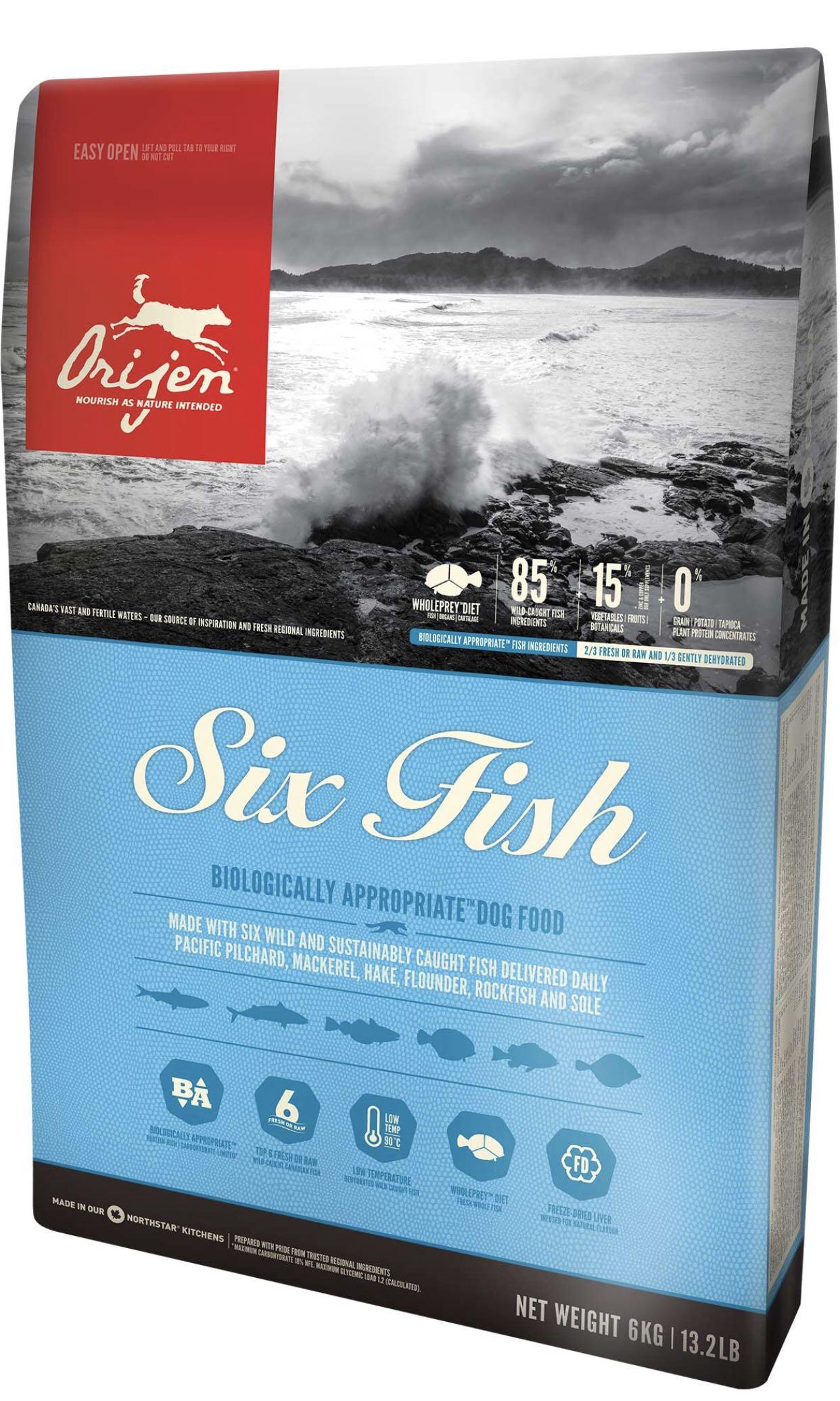 orijen dry dog food six fish