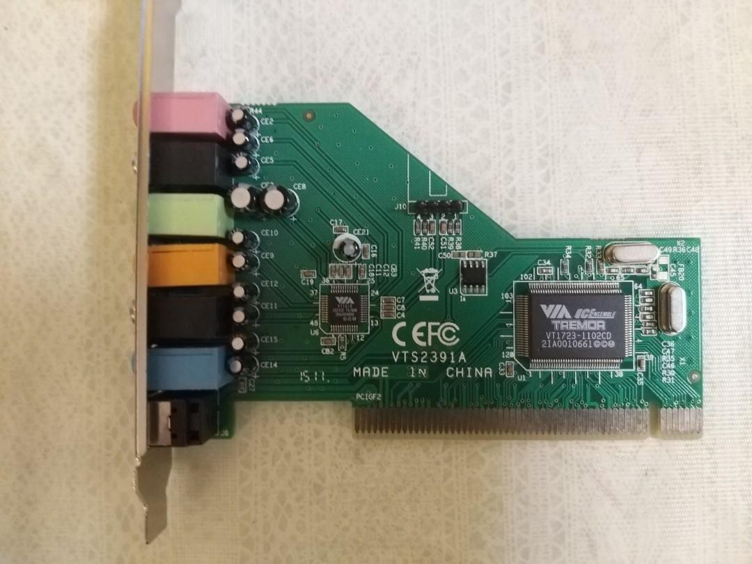 PCI sound card, 音響器材, 可攜式音響設備 - Carousell