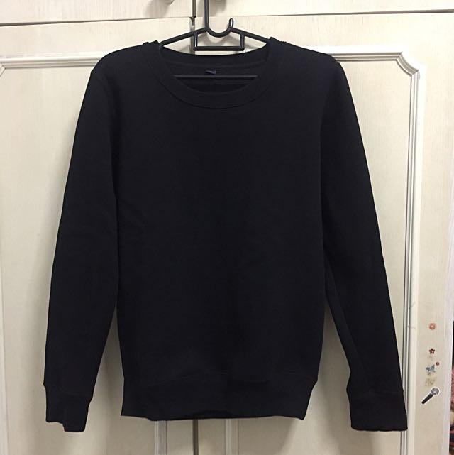 plain black sweater