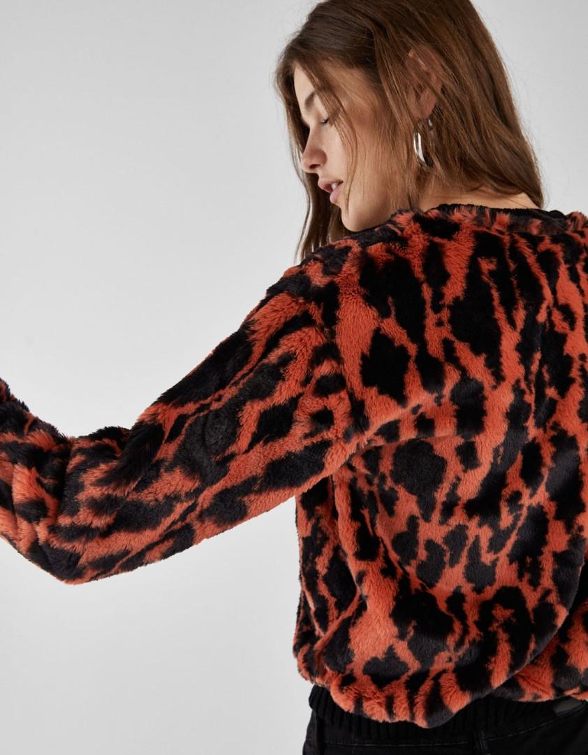 Bershka sale leopard sweater