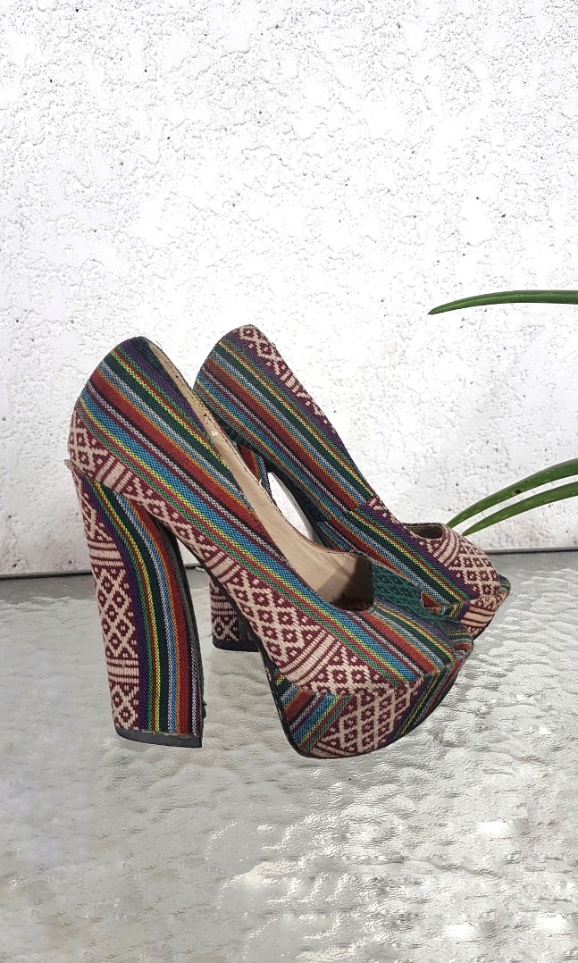 Primadonna patterned platform heels 