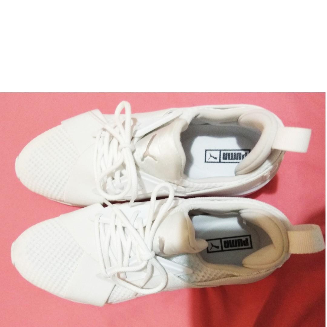 PUMA White Women Muse X Strap trainers. Size UK 5.5 US Women 8