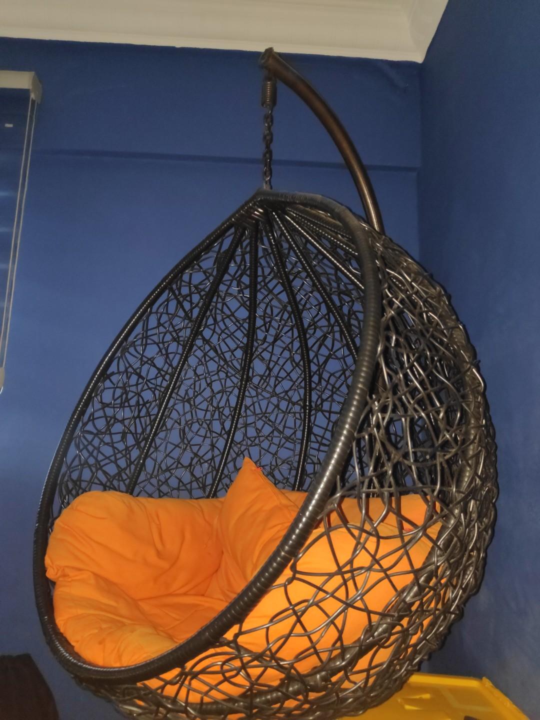 Rattan Swing Chair, Furniture & Home Living, Furniture, Chairs on Carousell