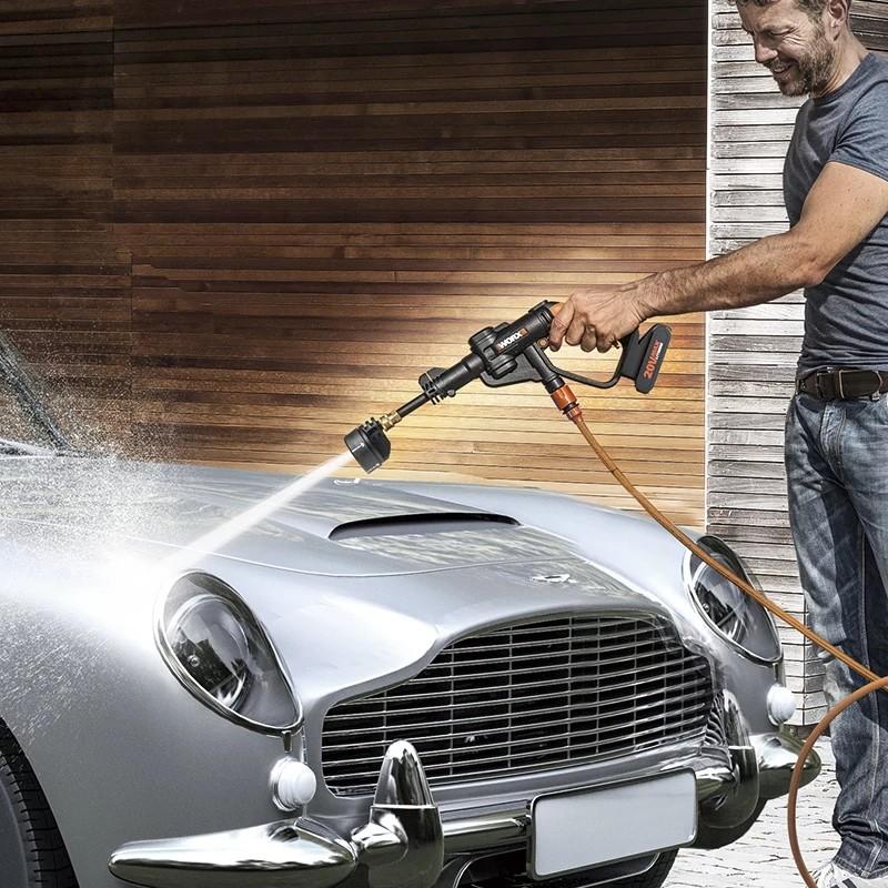 READY STOCK Upgraded 2.5AH Battery Worx Hydroshot Car Wash Pressure Washer Bike Wash Jet Spray
