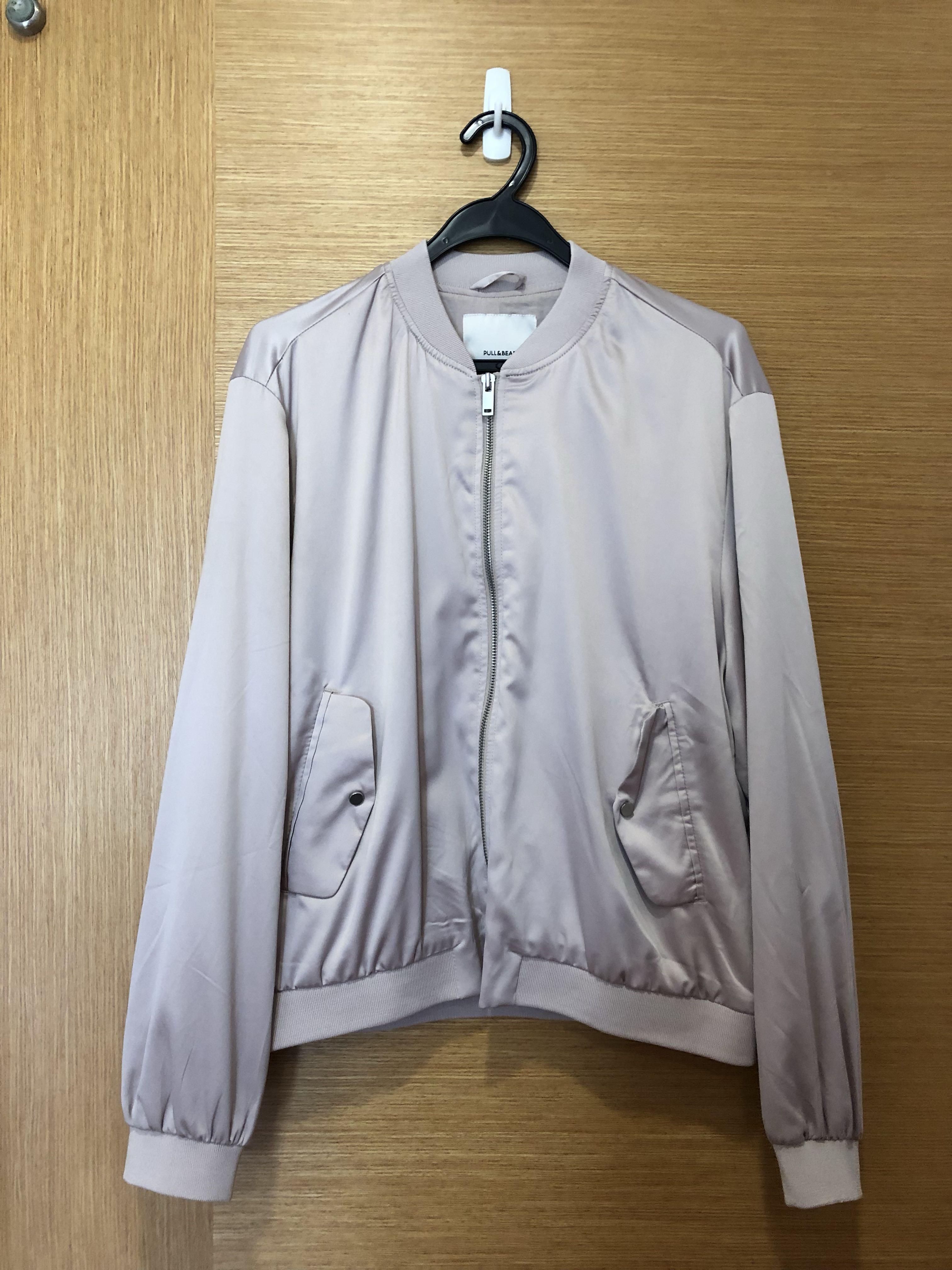 Rose Gold Bomber Jacket Pull Bear, Women's Fashion, Coats