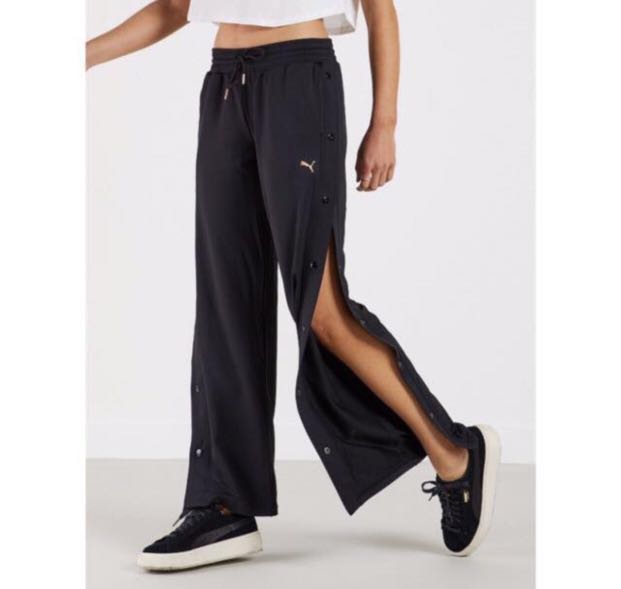 Sale) Black/Rose Gold Puma Popper Pants
