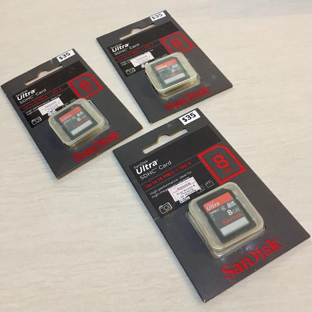 SANDISK ULTRA SDHC Card 8GB (Category: Memory & SD Cards) located in Quezon City. Submitted by mystorageroom (Listing ID 193375292, Image 1). Description: 300 each/ 2 pcs left ✅ Used ✅ Working condition ✅ No issues ✅ Purchased in Singapore ✅ No meet-ups ✅ Shipping only ✅.