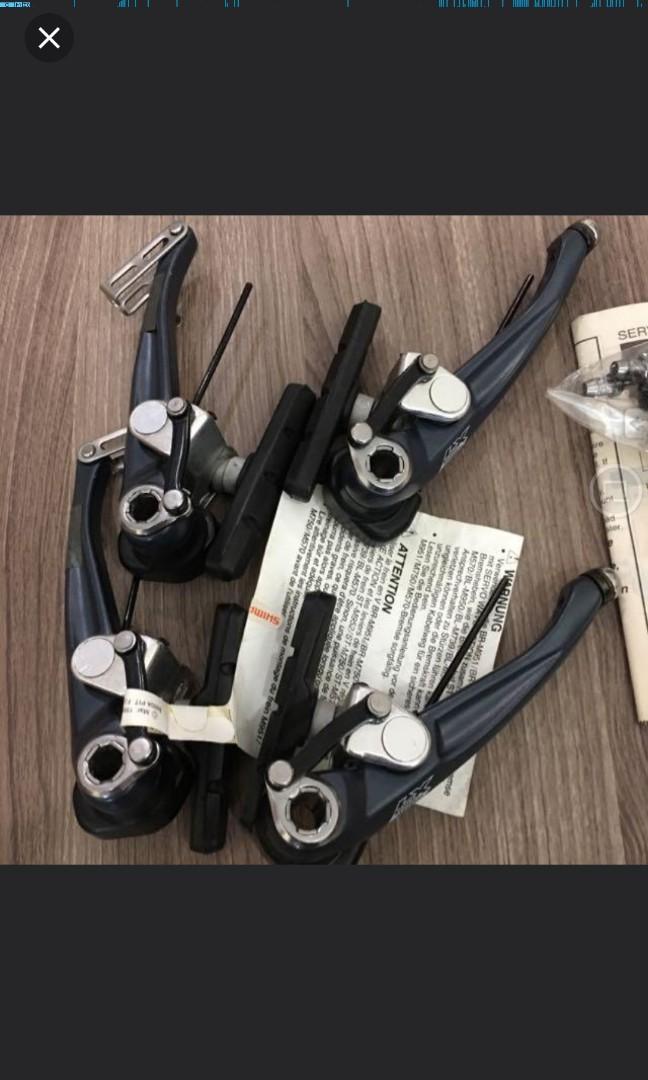 Shimano Lx Br M570 V Brakes Vintage Nos Gun Metal Bicycles