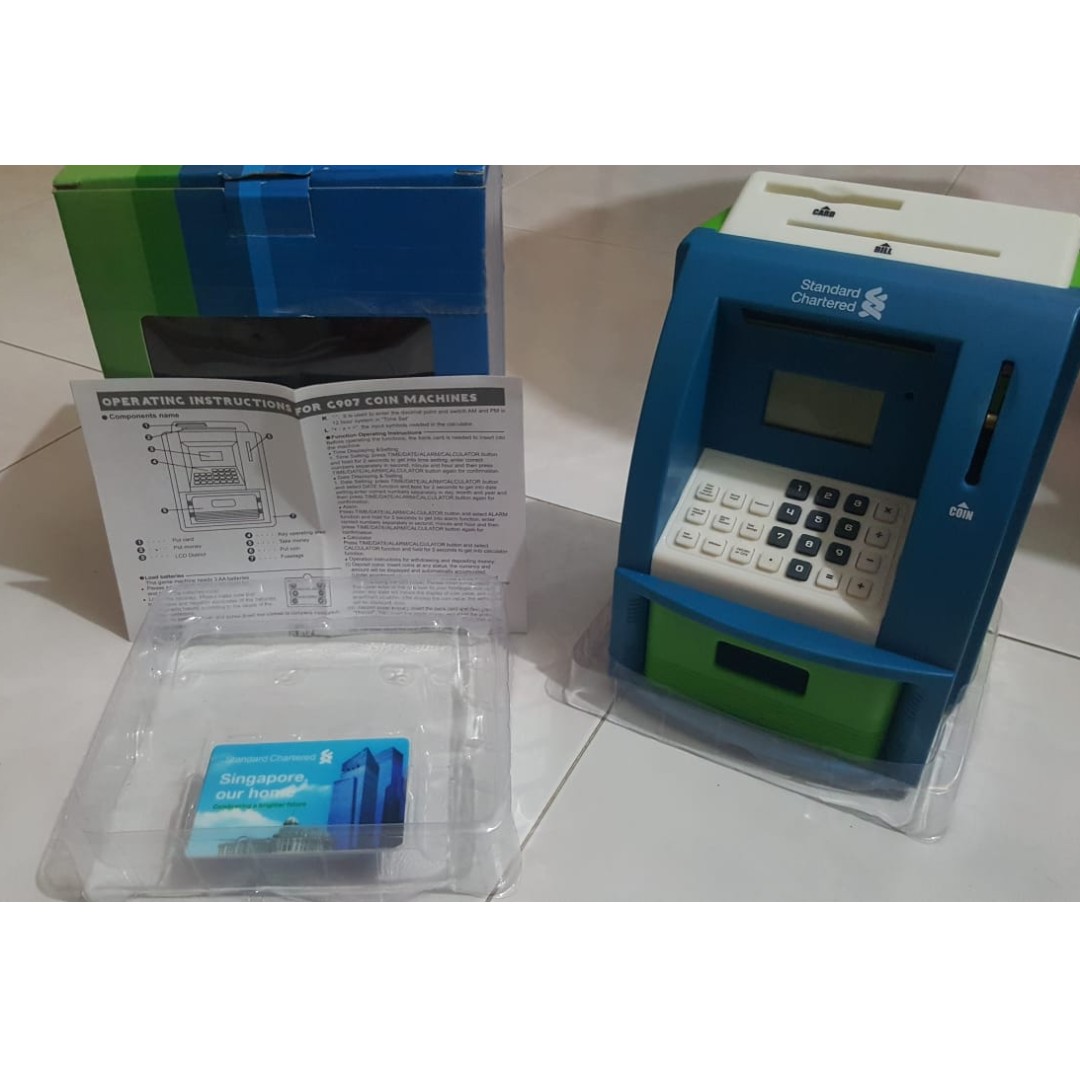 standard chartered bank atm toy battery operated