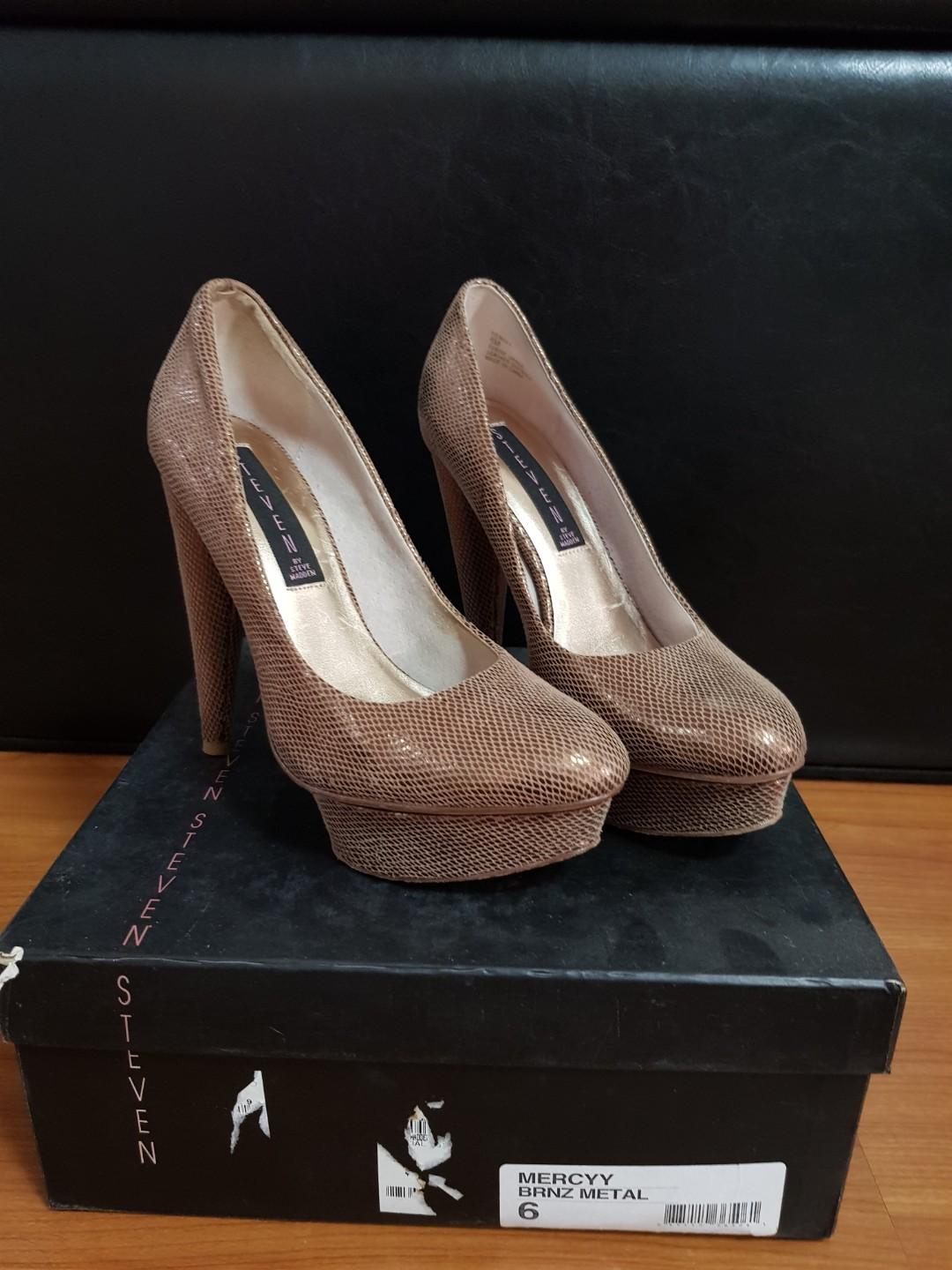 steve madden bronze heels