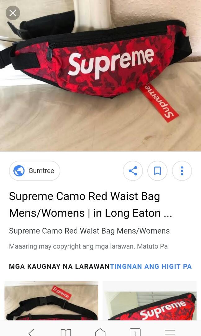 Supreme fanny pack belt bag camo red, Men's Fashion, Bags, Belt bags,  Clutches and Pouches on Carousell