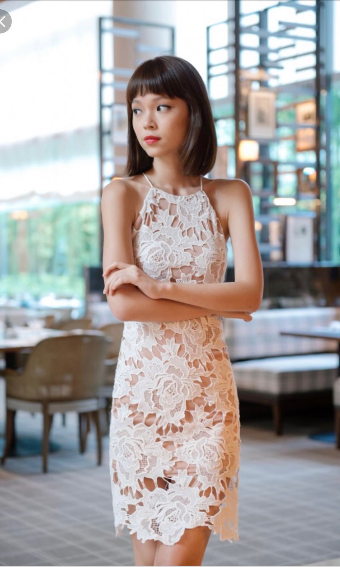 Theory online crochet dress
