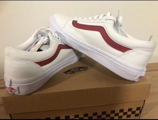Vans White Red Line Online Sale, UP TO 