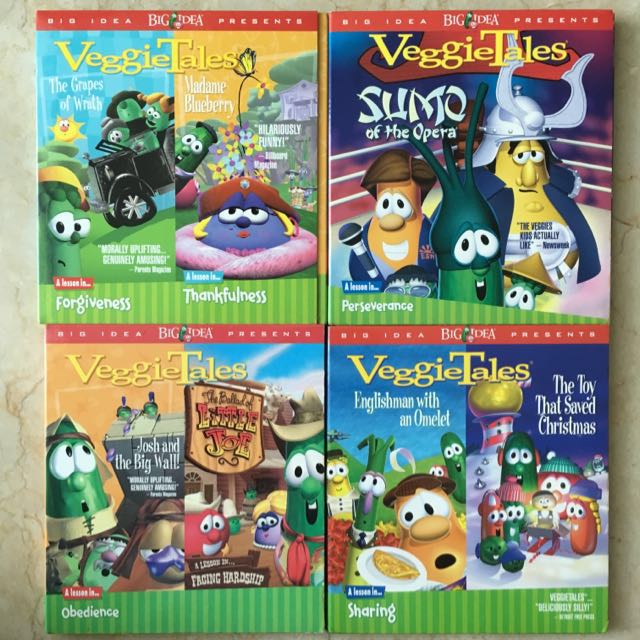 Veggie Tales: 4 VCD's, Hobbies & Toys, Books & Magazines, Children's ...