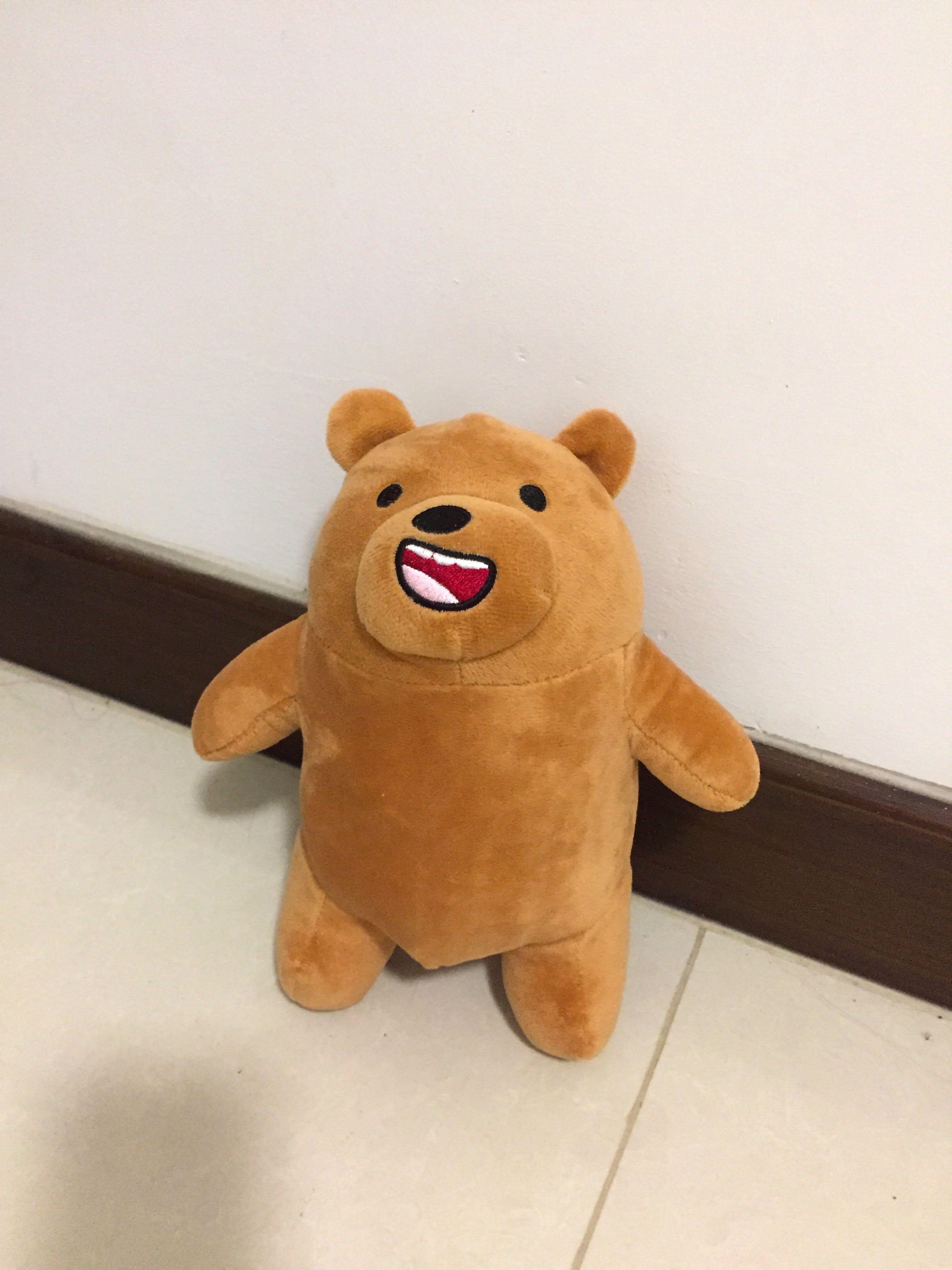 We Bare Bears Grizzly Bear Plush Toy Brown Toys Games Stuffed Toys On Carousell