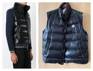 真品Moncler超實穿男生4號黑色厚款羽絨背心