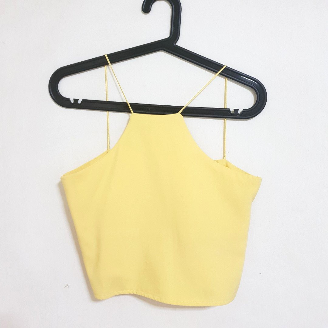 yellow strappy top
