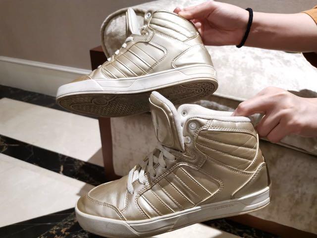 adidas neo gold high tops