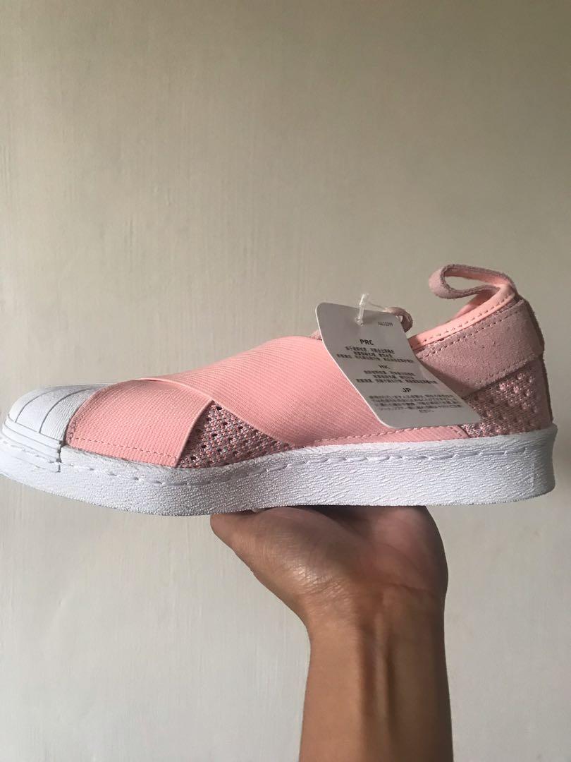 superstar slip on beige