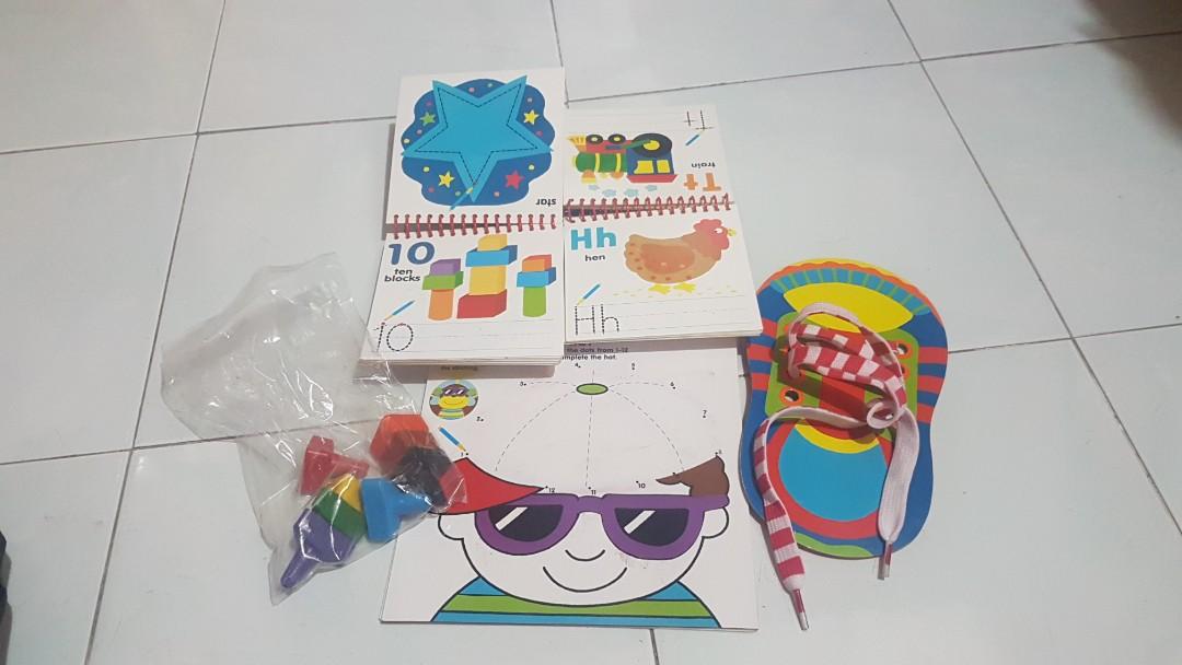 Assorted learning boards (Category: Other Kids Furniture) located in Skudai. Submitted by rose_tham (Listing ID 213327728, Image 1). Description: Assorted learning kits: 1.Learn to write ABC 2.Learn to write 123 3.Learn hands' motorskill 4.crayons.