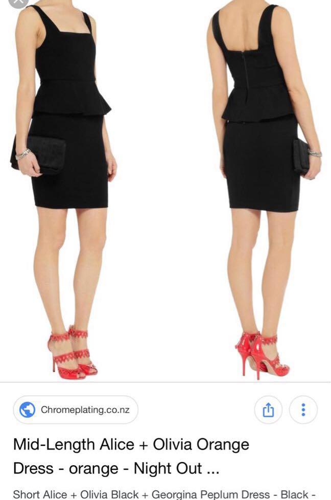 alice olivia peplum dress