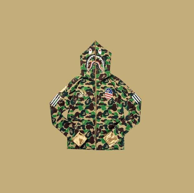 Bape x Adidas NFL Hoodie M Men s Fashion Tops Sets Hoodies on Carousell