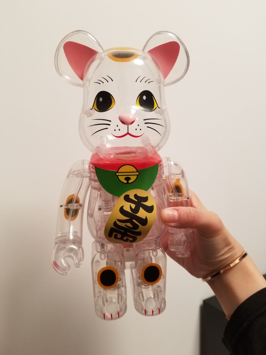 Bearbrick 透明、銀色招財貓千万両400%, 興趣及遊戲, 玩具& 遊戲類 