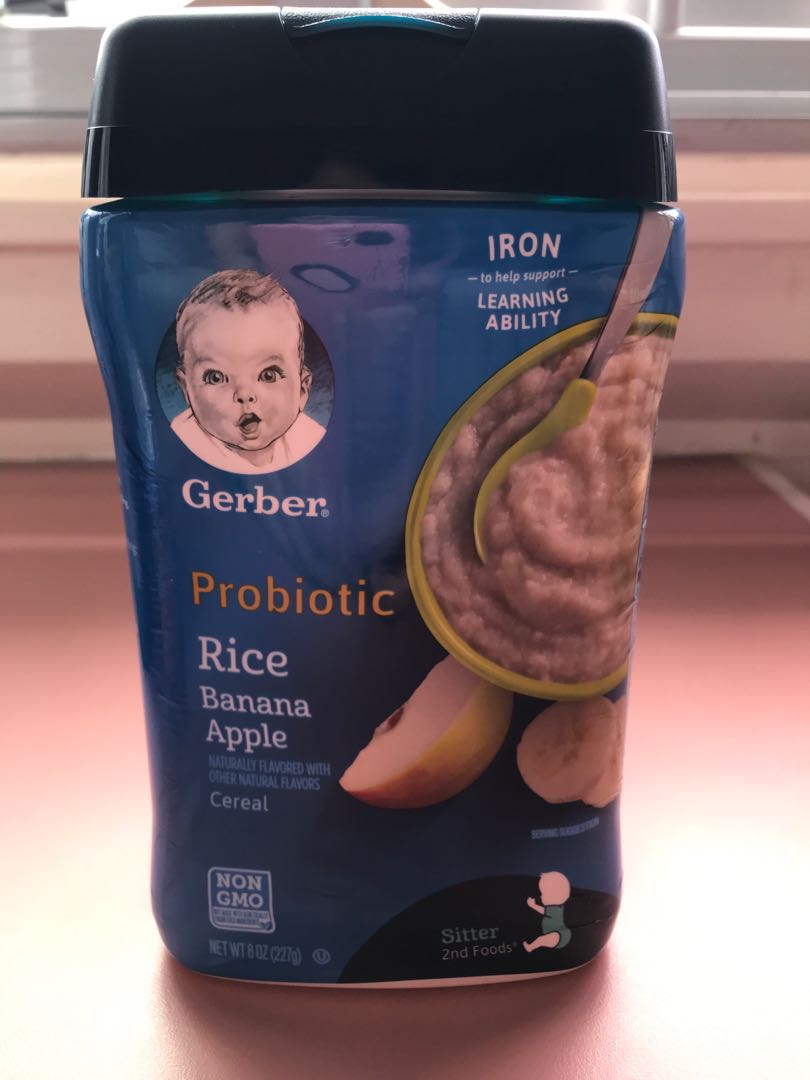 Gerber Probiotic Rice Banana Apple Cereal Reviews - Banana Poster