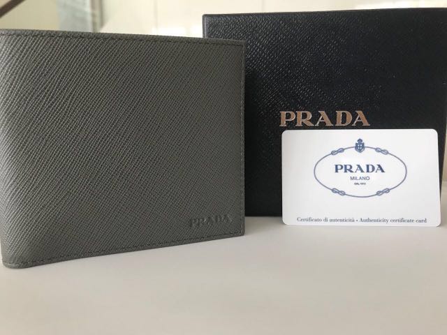 BNIB Prada Men Wallet (Mercurio), Luxury, Bags & Wallets on Carousell