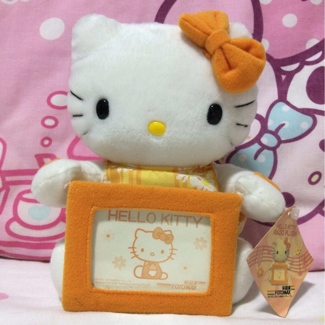 Bnwt Fotomax Orange O Kitty Radio Plush Soft Toy Plushie Photo Frame