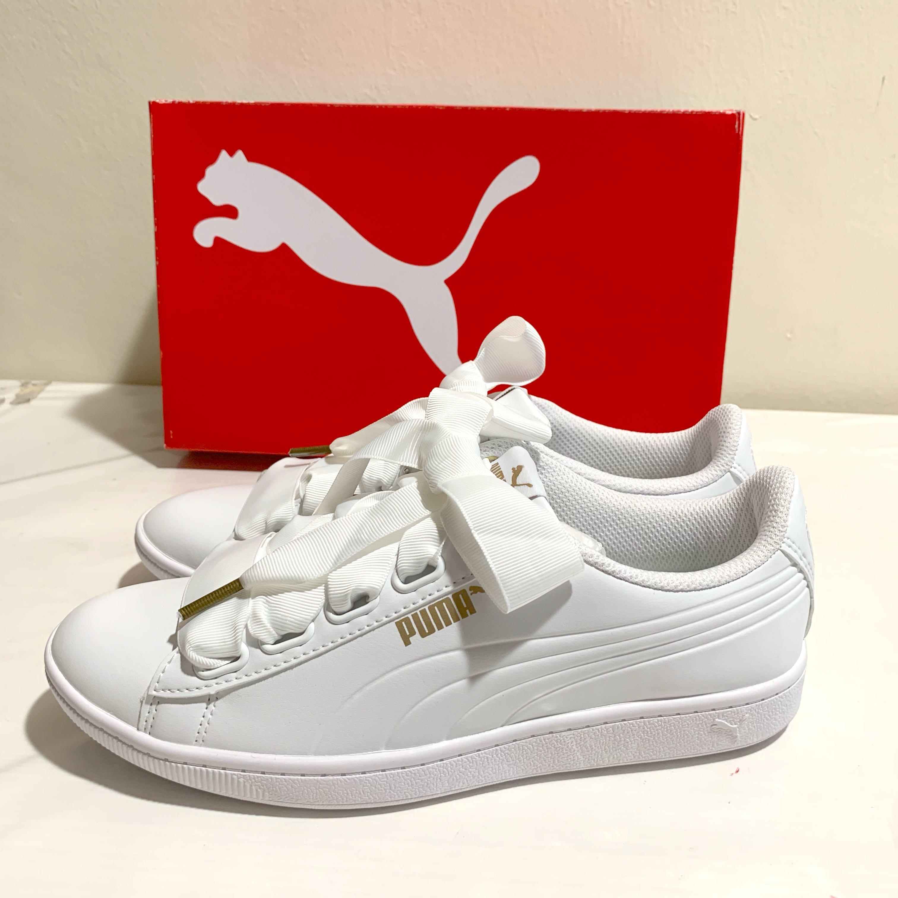 Brand new Puma Vikky Ribbon sneakers Women s Fashion Footwear Sneakers on Carousell