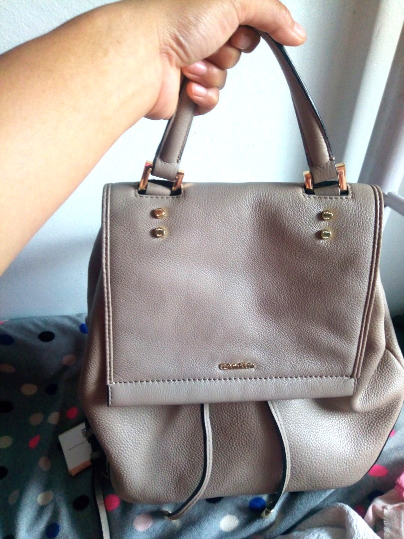Calvin Klein leather backpack, Women's Fashion, Bags & Wallets