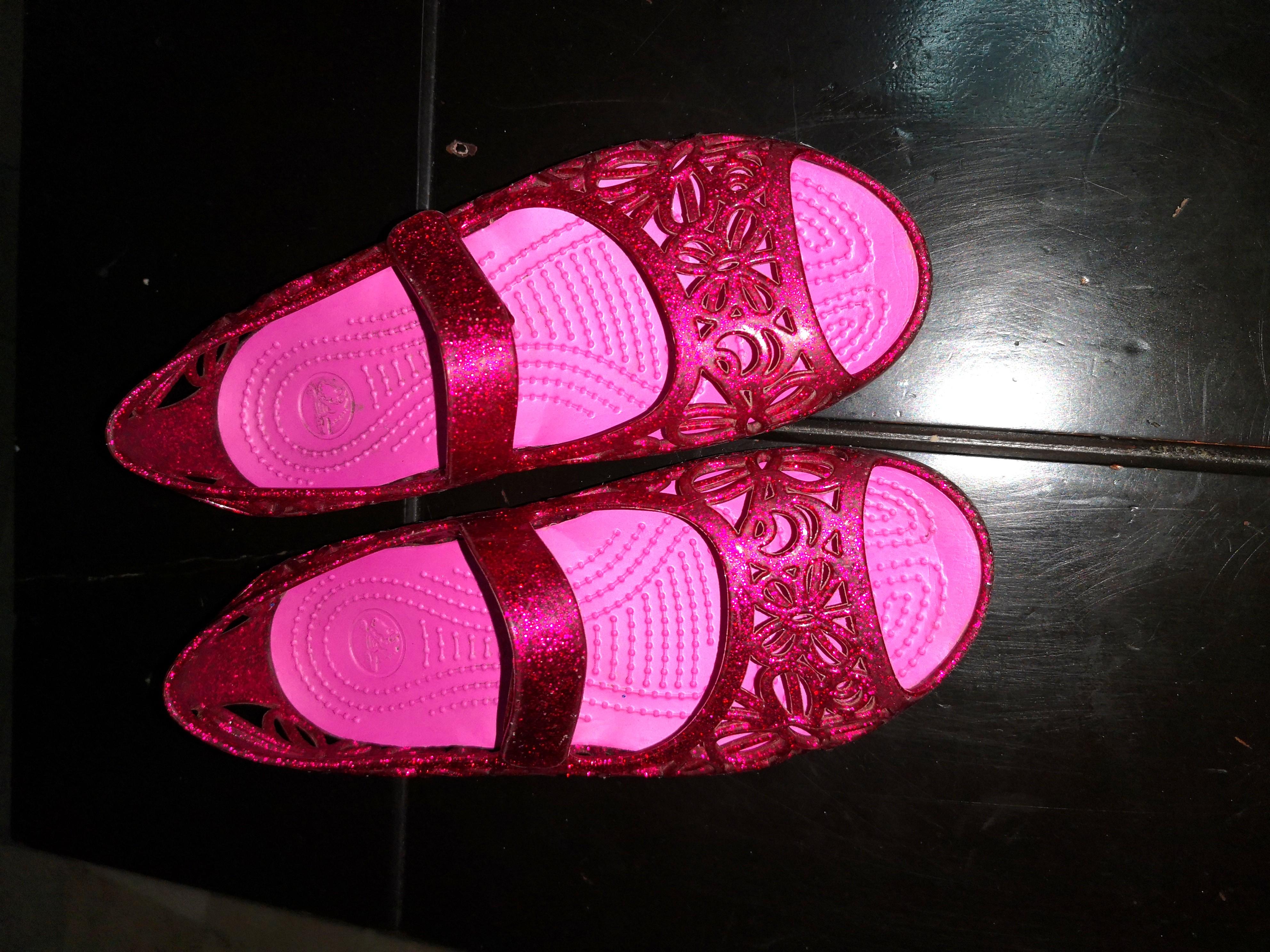 glitter jelly crocs